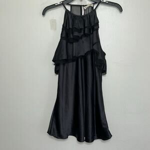 Song of Love Black Ruffle Blouse NWT Size L